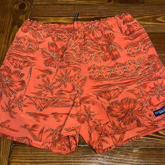 NWOT QUIKSILVER Silver Edition Mens Swimwear Burnt Orange and Gold - Picture 1 of 8